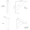 Ekena Millwork Traditional Steel Bracket, Stainless Steel 2"W x 10"D x 10"H BKTM02X10X10TRSS - alternate 4